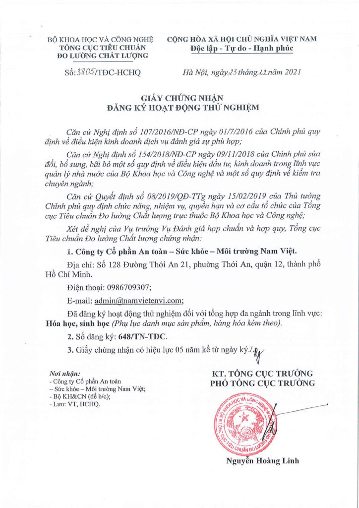 Đăng ký hoạt động thử nghiệm